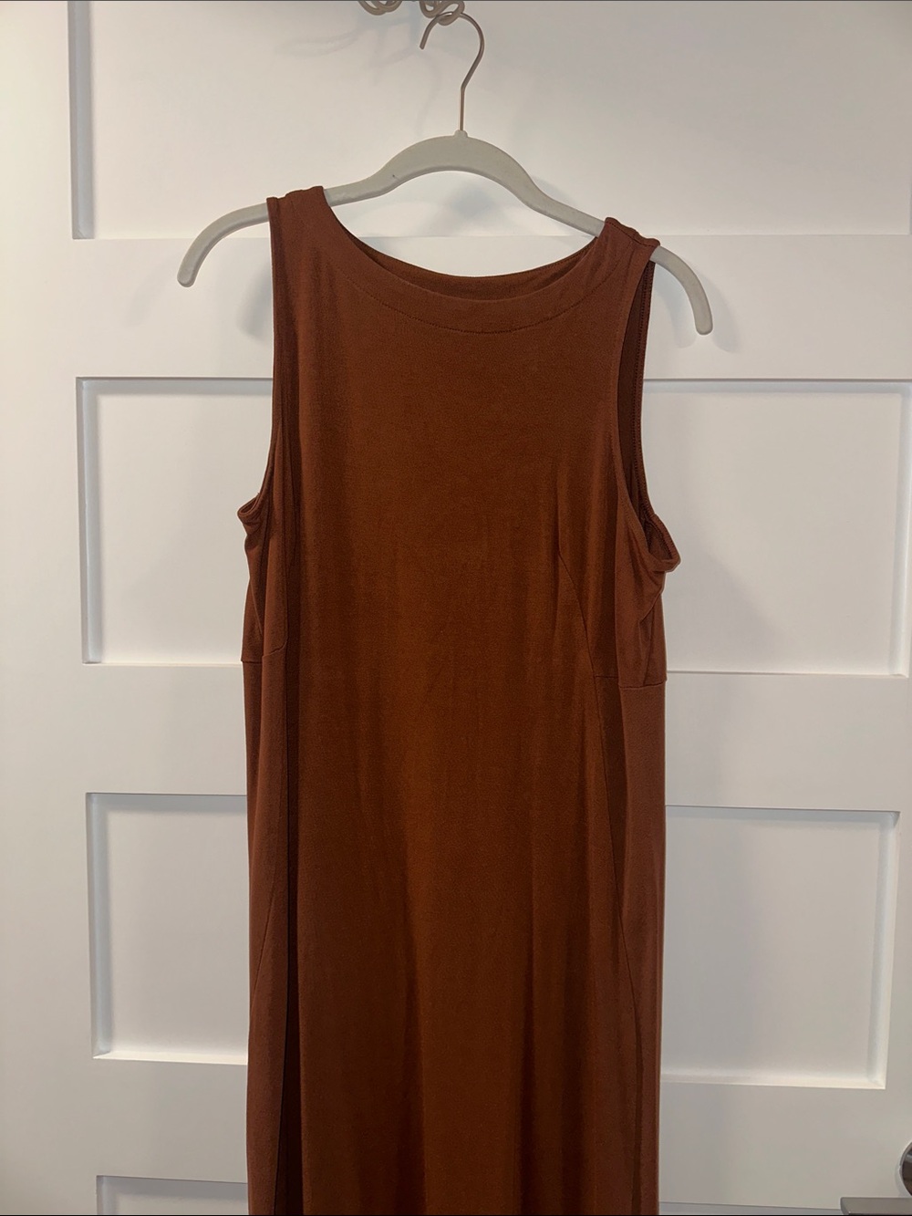 J. Jill Sleeveless Rust Midi Dress